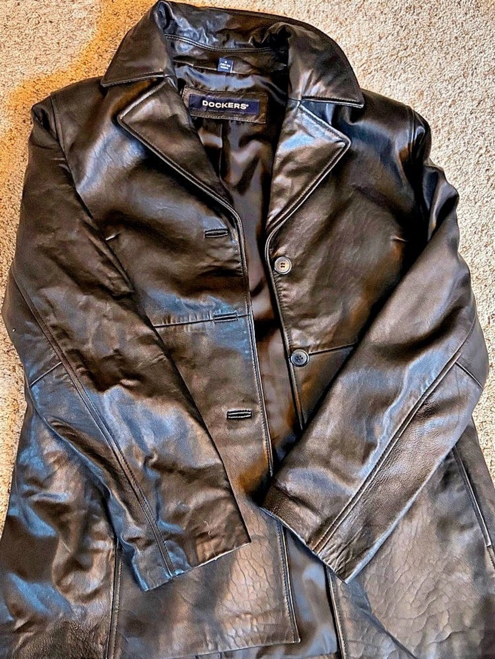 Dockers Black Leather Jacket